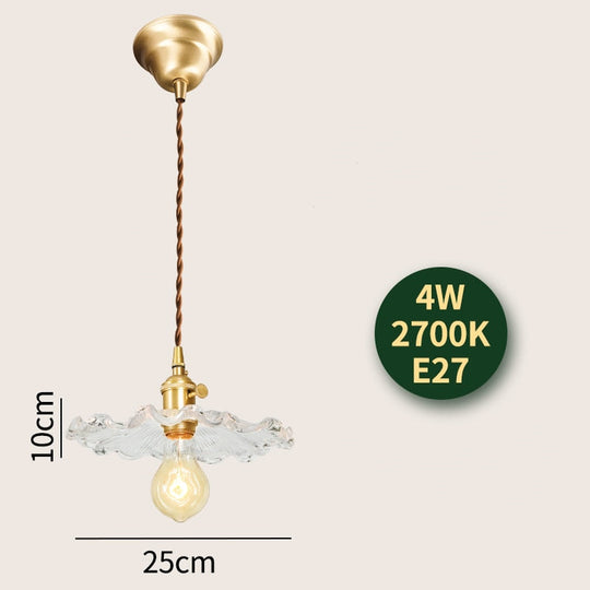 Nordic Modern Led Hanging Lights Fixtures Glass Lampshade Copper Socket Home Indoor Decor Japan