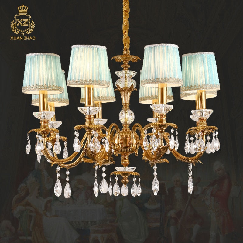 European Style Crystal Chandelier Living Room Bedroom Villa Hotel Lobby Lighting  10Lights D95