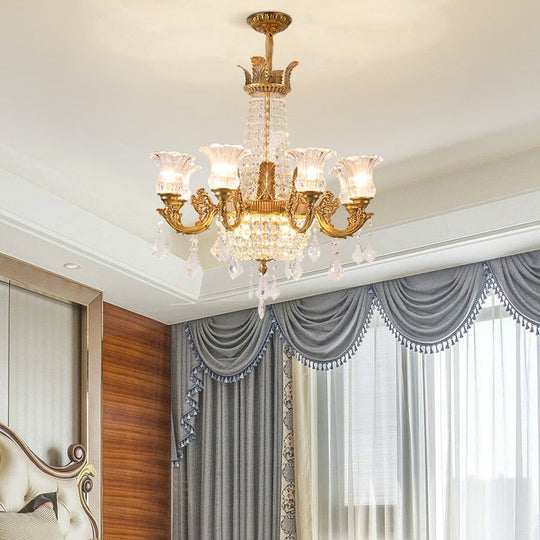 Palazzo - European Style Luxury Golden Brass Crystal Decoration Pendant Lamp For Hotel And Home