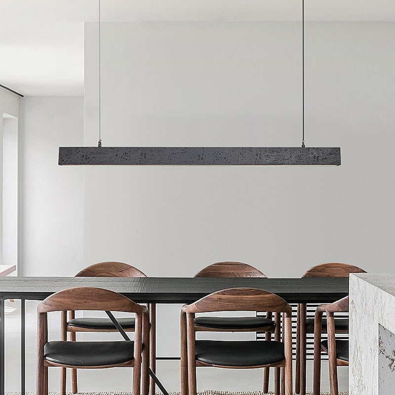 Nordic Minimalist Wabi Sabi Wind Led Strip Restaurant Bar Pendant Lights Home Decor Dining Room