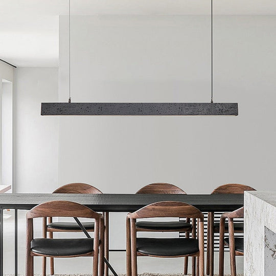 Nordic Minimalist Wabi Sabi Wind Led Strip Restaurant Bar Pendant Lights Home Decor Dining Room