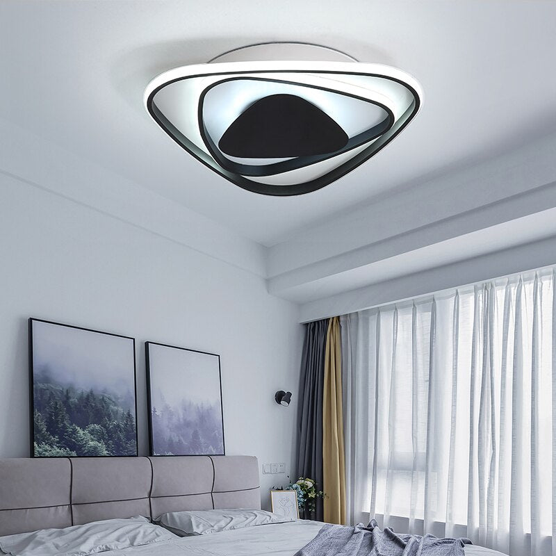 Nordic Ultra Thin Led Ceiling Light With Remote Black White For For Living Room Bedroom Light