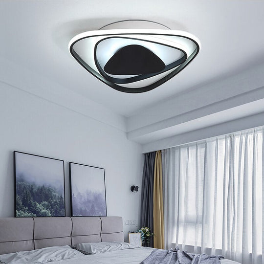 Nordic Ultra Thin Led Ceiling Light With Remote Black White For For Living Room Bedroom Light