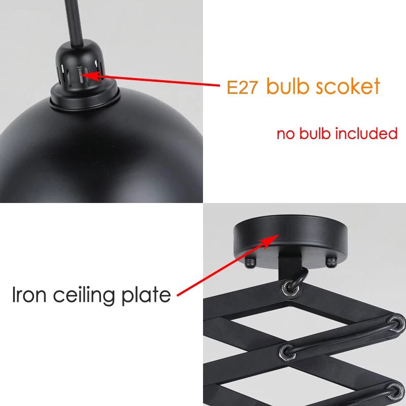 Retro Loft Pendant Lamp Bar Kitchen Office Study Dining Room Headlight Club Cafe Restaurant Pub