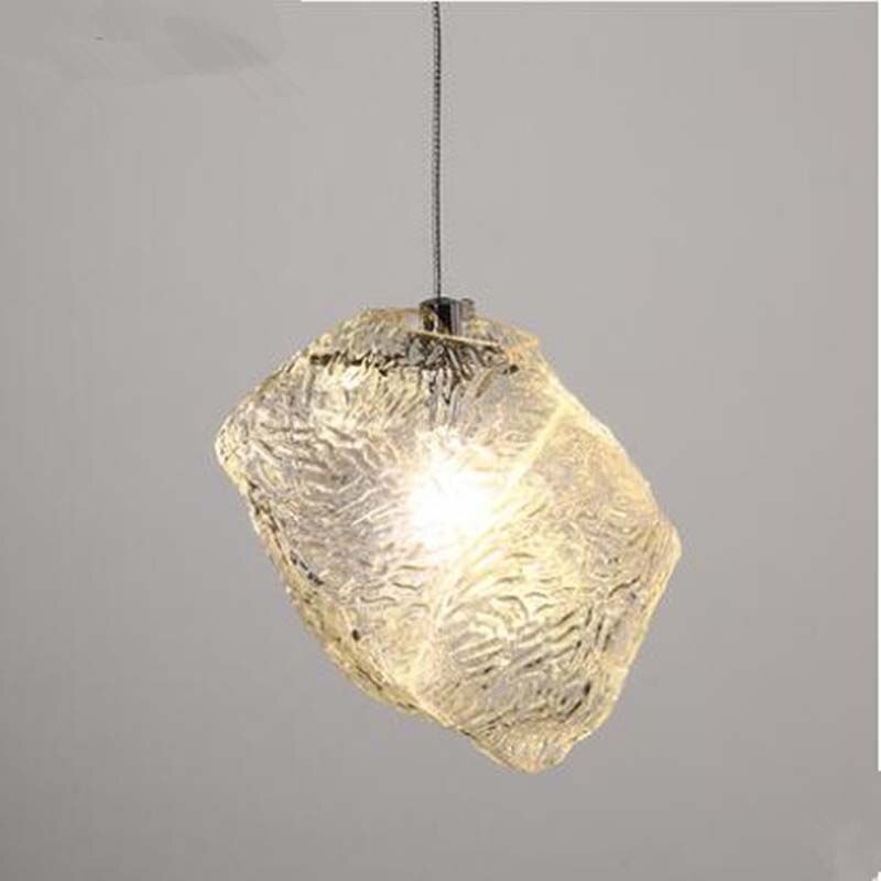 Modern Led Chandeliers Ice Glass Pendant Lightshome Lamp Living Room Bedroom G4 Bulb Lighting