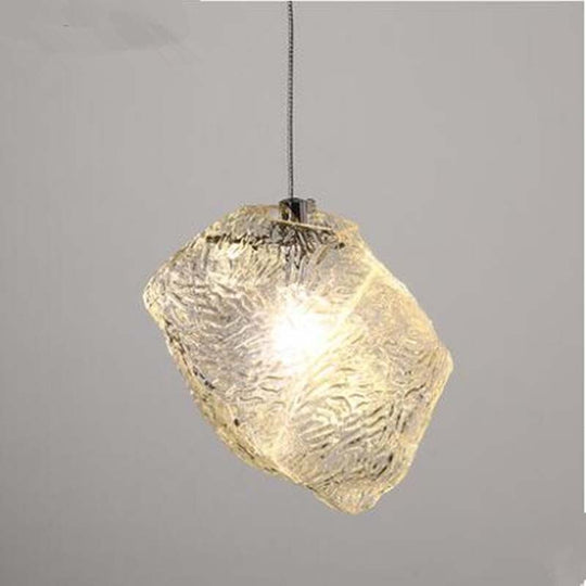 Modern Led Chandeliers Ice Glass Pendant Lightshome Lamp Living Room Bedroom G4 Bulb Lighting