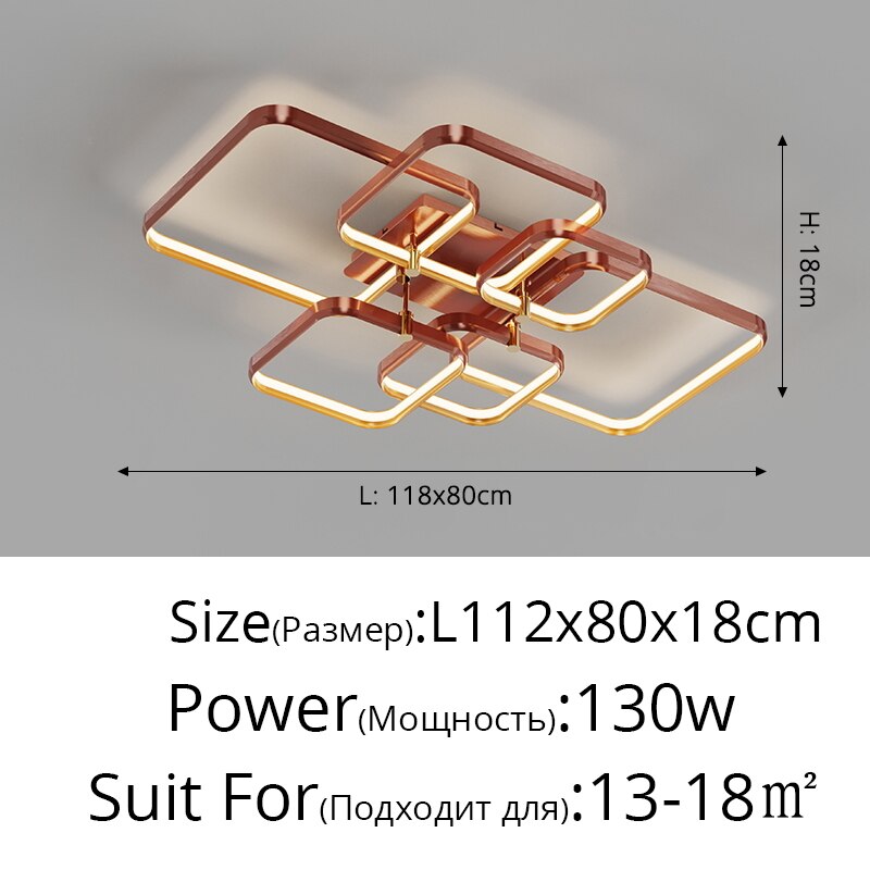 New Living Room Chandeliers High-Grade Aluminum Hall Ceiling Lamp Bedroom Modern Whole House Package