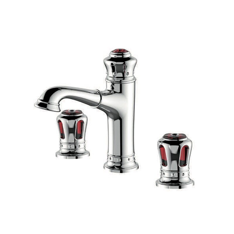 Pull Out Bathroom Sink Faucets Basin Faucet Mixer Gold Brass 3 Holes Double Handle Bathbasin