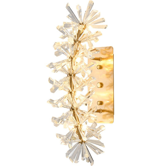 Modern Crystal Led Wall Lights Gold Metal Living Room Bedside Tv Background Sconces G4 Bulb 110 -