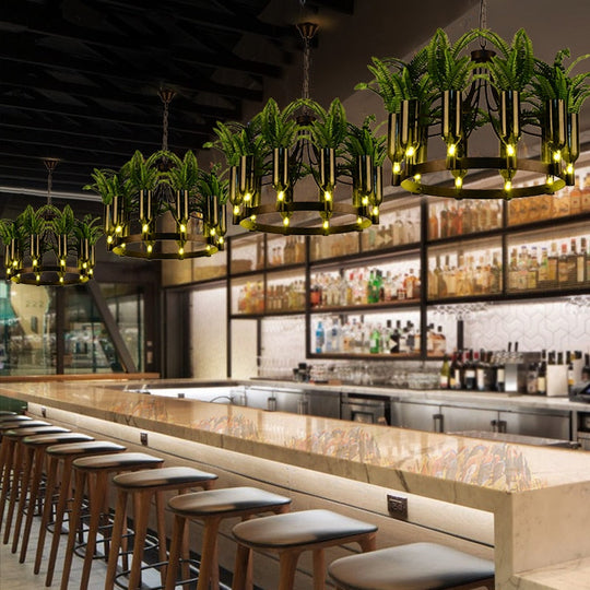 Plant Chandelier Lndustrial Style Creative Personality Hot Pot Restaurant Clothing Shop Bar Flowers