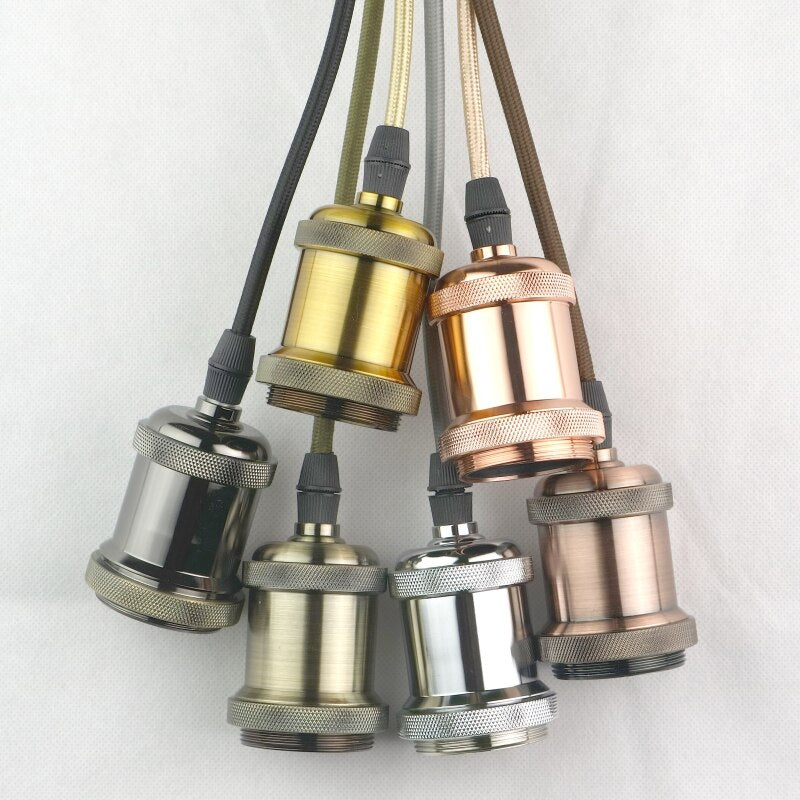 Retro Vintage Pendant Lights - E27/E26 Lamp Holder Socket Light