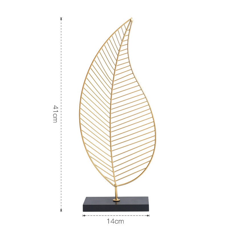 Nordic Creative Golden Ginkgo Leaf Ornaments - Modern Crafts For Living Room Decor And Home