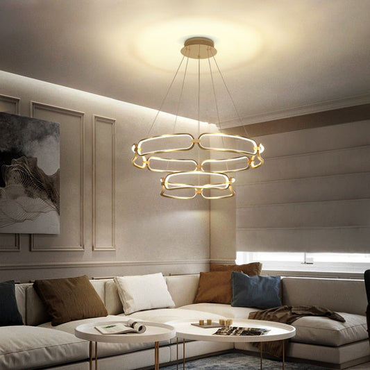 Modern Luxury Living Room Dining Creative Bar Front Desk Online Red Circle Designer Round Art Lamp