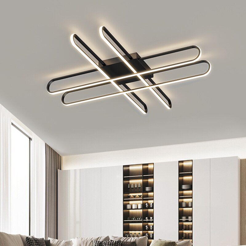 Modern Minimalist Living Room Chandeliers Atmosphere Home Headlight Creative Led Geometric Ceiling