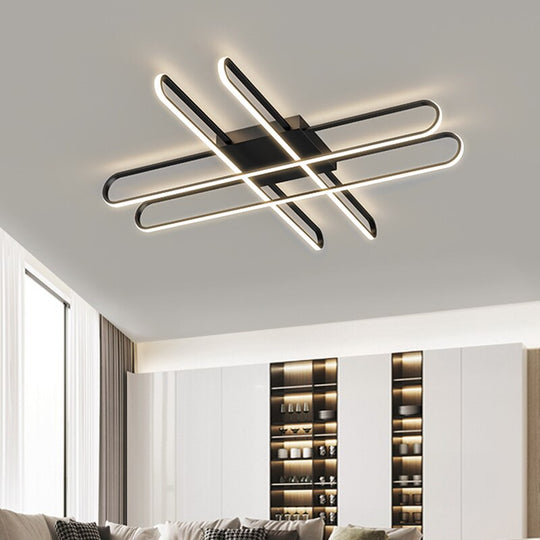 Modern Minimalist Living Room Chandeliers Atmosphere Home Headlight Creative Led Geometric Ceiling