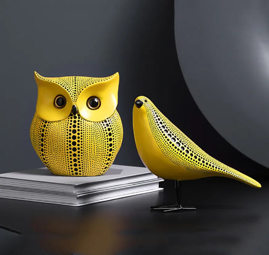Home Decorations Owl Resin Statue Nordic Style Figurines For Interior Creative Decor Model