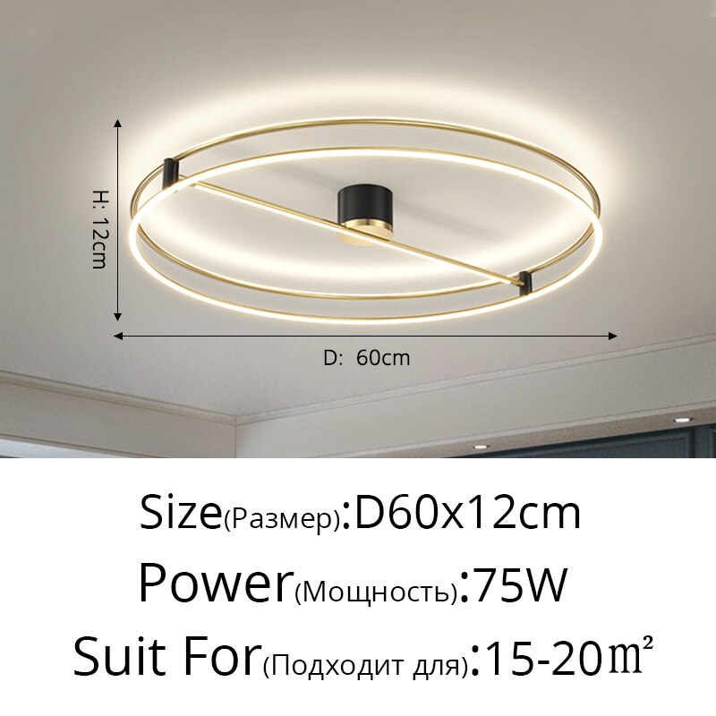 Recessed Led Ceiling Lights Simple Modern Bedroom Lamp Nordic Light Luxury Living Room Creative
