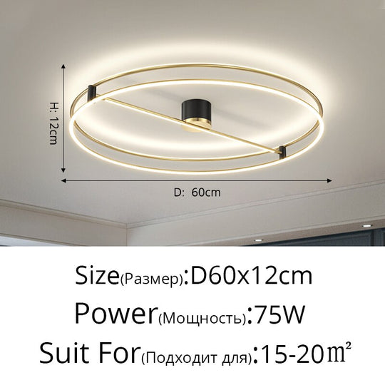 Recessed Led Ceiling Lights Simple Modern Bedroom Lamp Nordic Light Luxury Living Room Creative
