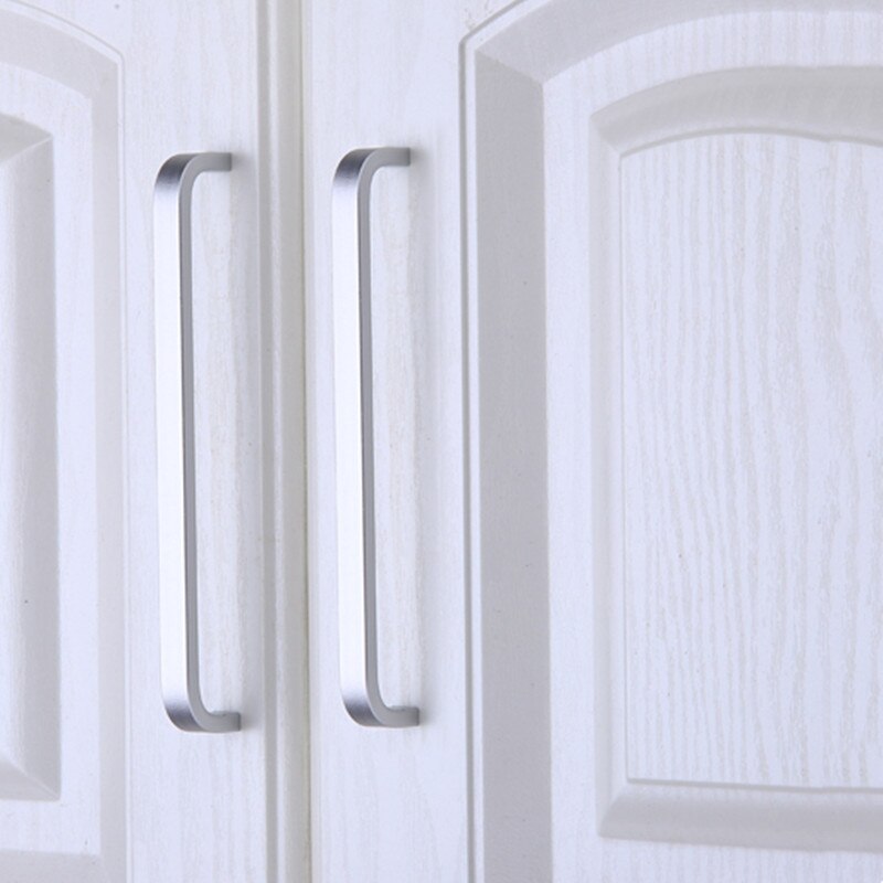 4/6/8/10/12 Inches Gold Black Silver Space Aluminum Handles Kitchen Door Cabinet Straight Handle