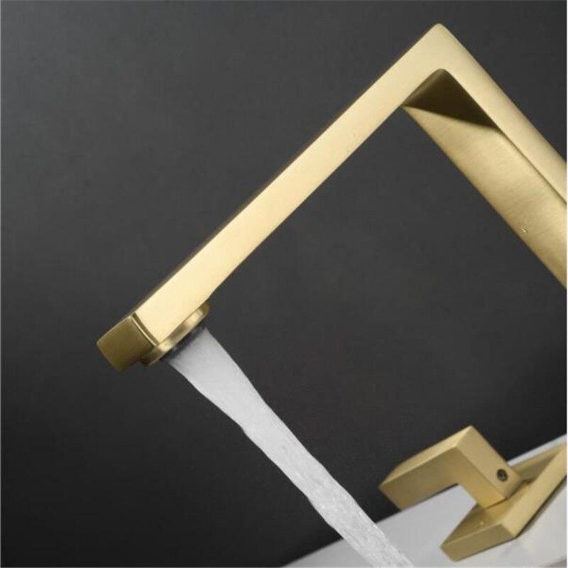 Black Basin Faucet Total Brass Brushed Gold Bathroom Antique Sink Faucets 3 Hole Hot And Cold