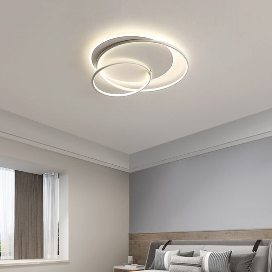 Nordic Led Ring Chandeliers Bedroom Main Lamp Simple Modern Personality Creative Lighting Art