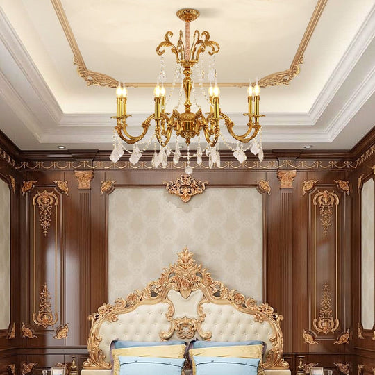 Magnifique - European Style Rococo Light Brass Pendant Lamp Led Fixtures Chandelier