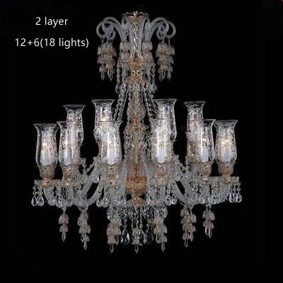 Led Chandeliers Living Room Crystal Lamp Modern Restaurant Bedroom Study Candle Light Glass Fixture