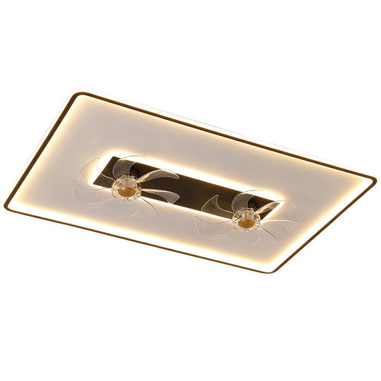 Nordic Luxury Led Ceiling Fan Lights Brightness Dimmable For Living Room Bedroom Dining Kitchen Home