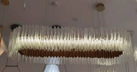 New Design Led Pendant Lights Pvc White Gold Stainless Steel Round Oval Indoor Hanglamp For