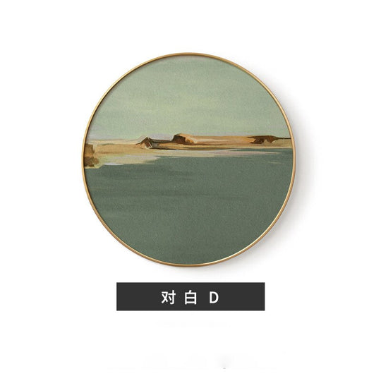 Modern Minimalist Nordic Abstract Landscape Canvas Poster 20X20Cm (No Frame) / D Wall Painting