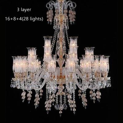Led Chandeliers Living Room Crystal Lamp Modern Restaurant Bedroom Study Candle Light Glass Fixture
