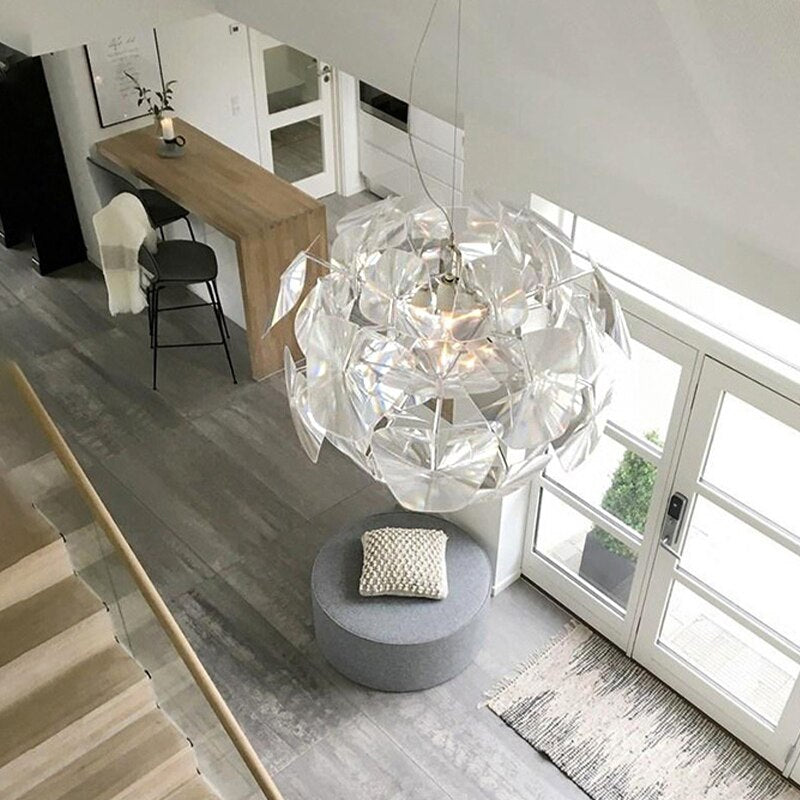 Round Ceiling Chandeliers New Trend Hanging Lamps Led Lights Fixture Lustres Modern Luxury Dining