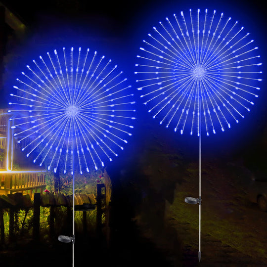 Outdoor Solar Garden Lawn Firework Lights Waterproof Landscape Decor Lamp For Pathway Backyard