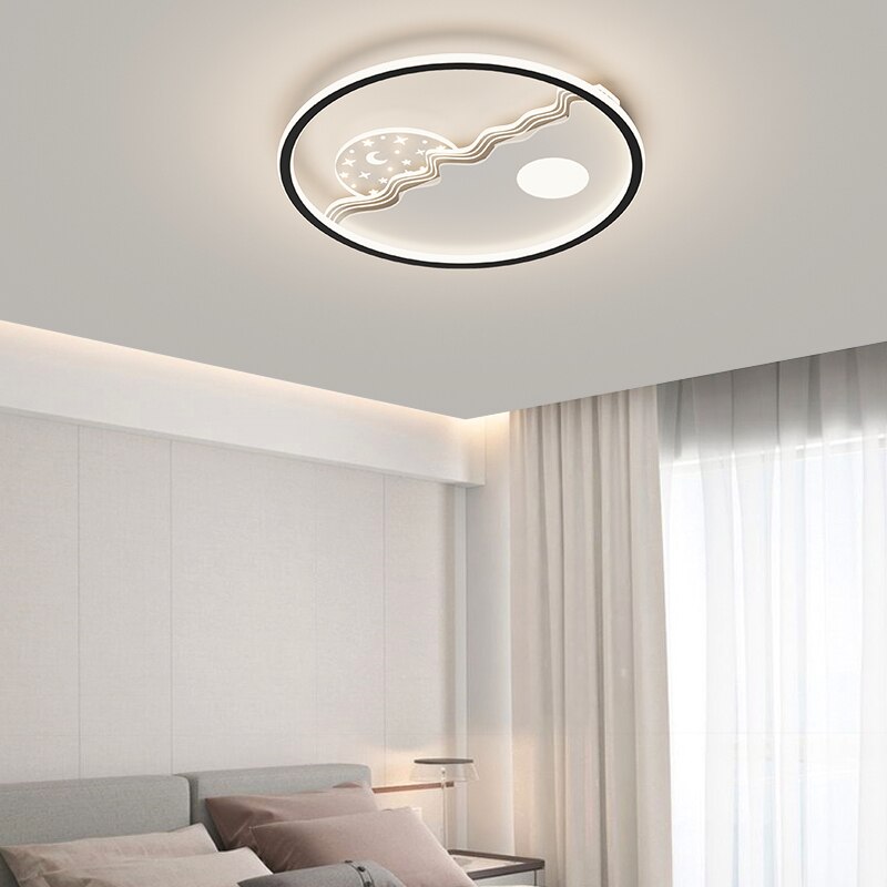 Living Room Ceiling Lights Modern Minimalist Square Round Home Light Luxury Golden Black Bedroom