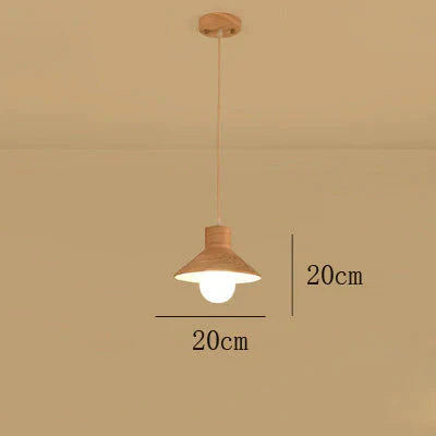 Creative Three - Head Dining Room Chandelier Home Bar Original Wooden Solid Wood A / 1 Head Without