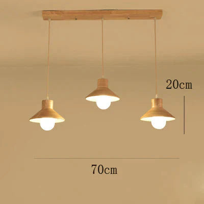 Creative Three - Head Dining Room Chandelier Home Bar Original Wooden Solid Wood A / 3 Long Dish