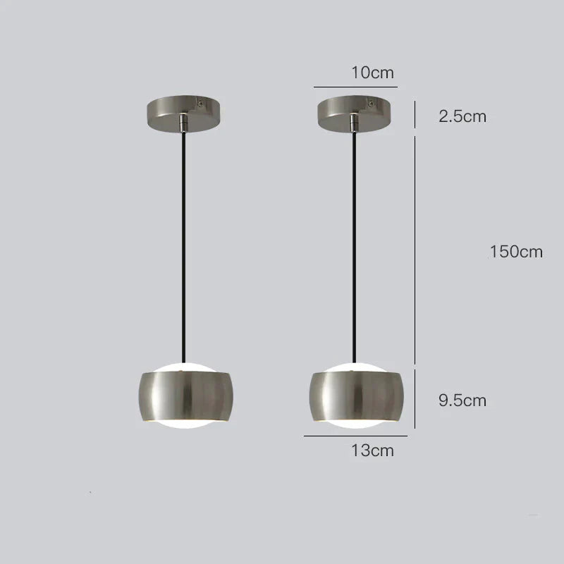 Bedside Chandelier Modern Simple Master Bedroom Restaurant Bar Lamp Very Small Chrome / 2 Heads