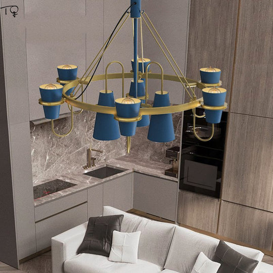 Nordic Horn Industrial Lamp Chandelier For Living Room Dining Led Lighting Fixtures Modern Iron Art