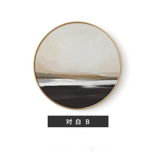 Modern Minimalist Nordic Abstract Landscape Canvas Poster 20X20Cm (No Frame) / B Wall Painting