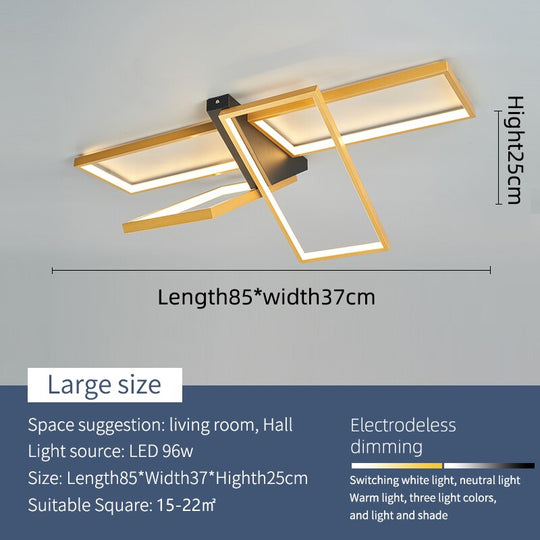 Modern Led Chandelier Lighting For Living Room Bedroom Dining Kitchen Gold Or Black Finished 90 -