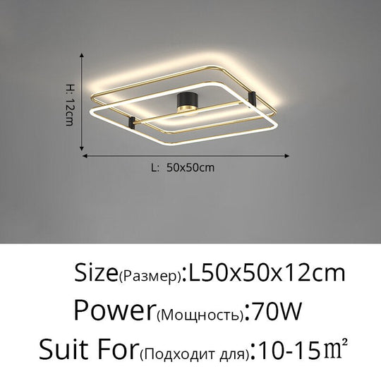 Recessed Led Ceiling Lights Simple Modern Bedroom Lamp Nordic Light Luxury Living Room Creative