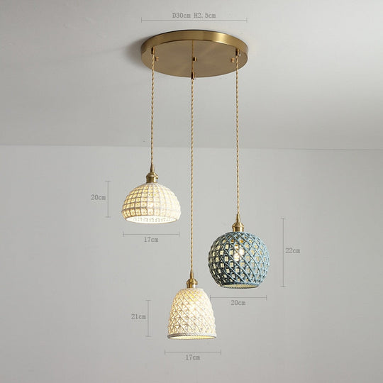 White Ceramic Led Pendant Lights Fixtures Home Indoor Lighting Bedroom Living Room Beside Nordic