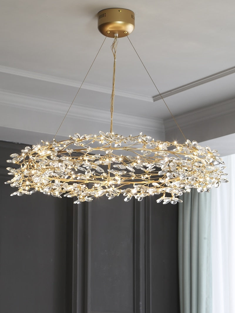 High Quality Sparkling Firefly Crystal Pendant Chandeliers - Illuminating Your Living Dining And