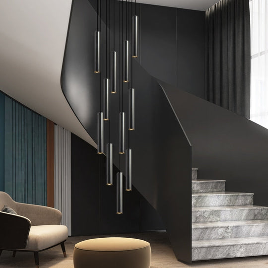 Cylindrical Long Pendant Lamp Nordic Modern Living Room Designer Loft Simple Kitchen Bedroom Bar