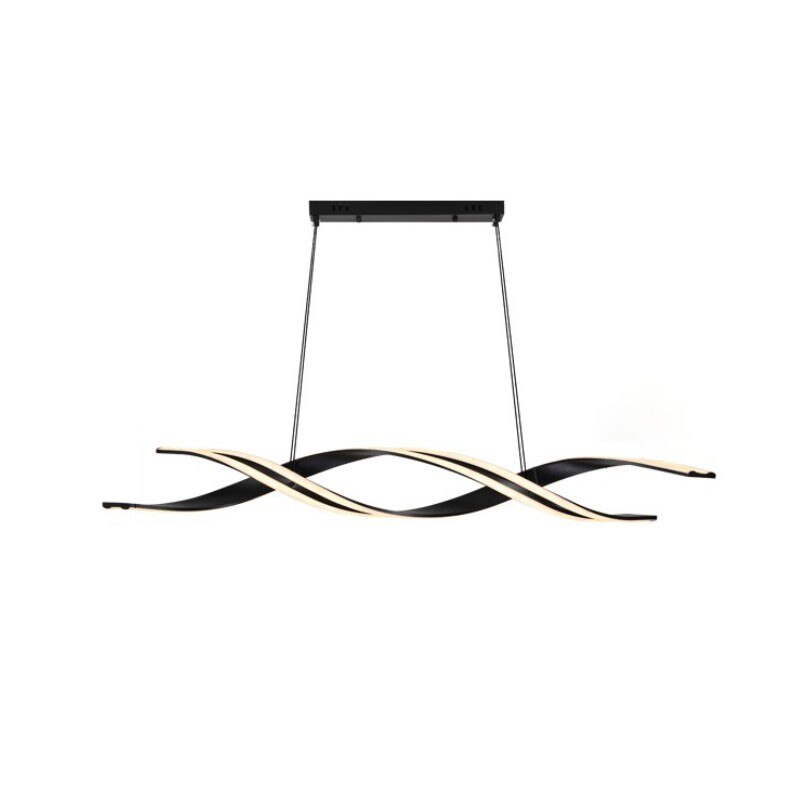 Modern Minimalist Luxury Led Helix Design Pendant Light Gold Black Lighting