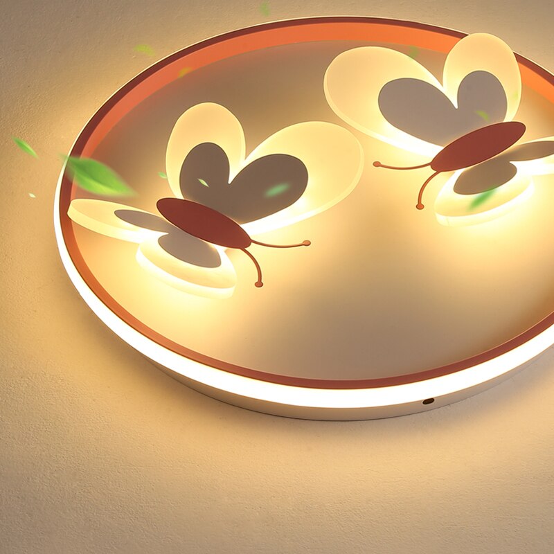 New Modern Butterfly Decorative Led Ceiling Lights Study Living Children Room Kid Bedroom Salon