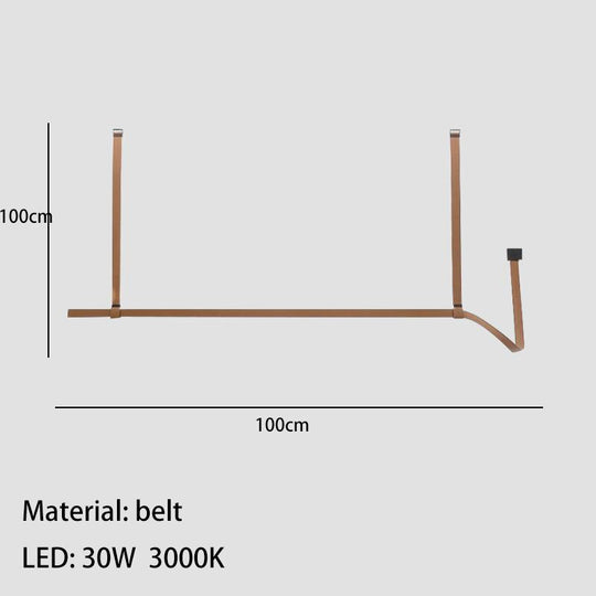 Novelty Belt Led Chandeliers Dining Room Bar Kitchen Hanging Light Fixtures Indoor Art Deco