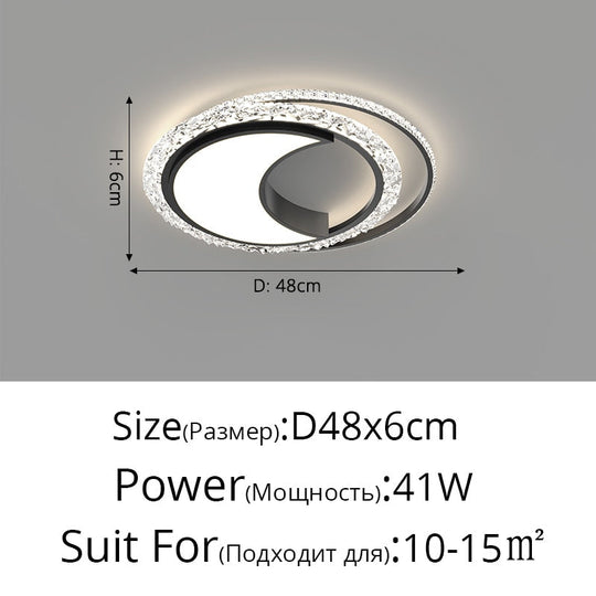 Nordic Bedroom Recessed Led Ceiling Lights Post - Modern Luxury Crystal Creative Living Room