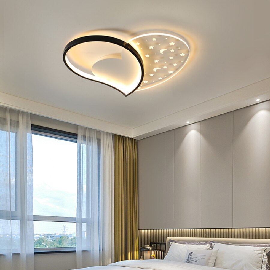 Modern Led Ceiling Lamp Simple Home Heart - Shaped Lamps Living Room Bedroom Study Light Indoor