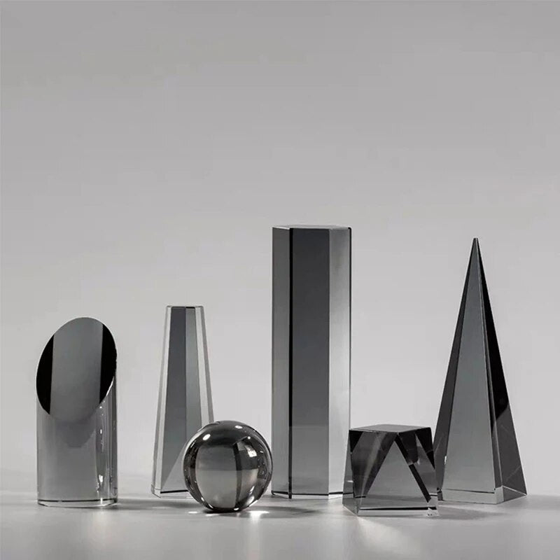 Room Decorations Modern Minimalist Bedroom Home Accessories Office Desk Table Geometric Crystal